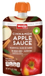 Weiss Apple Sauce Recall